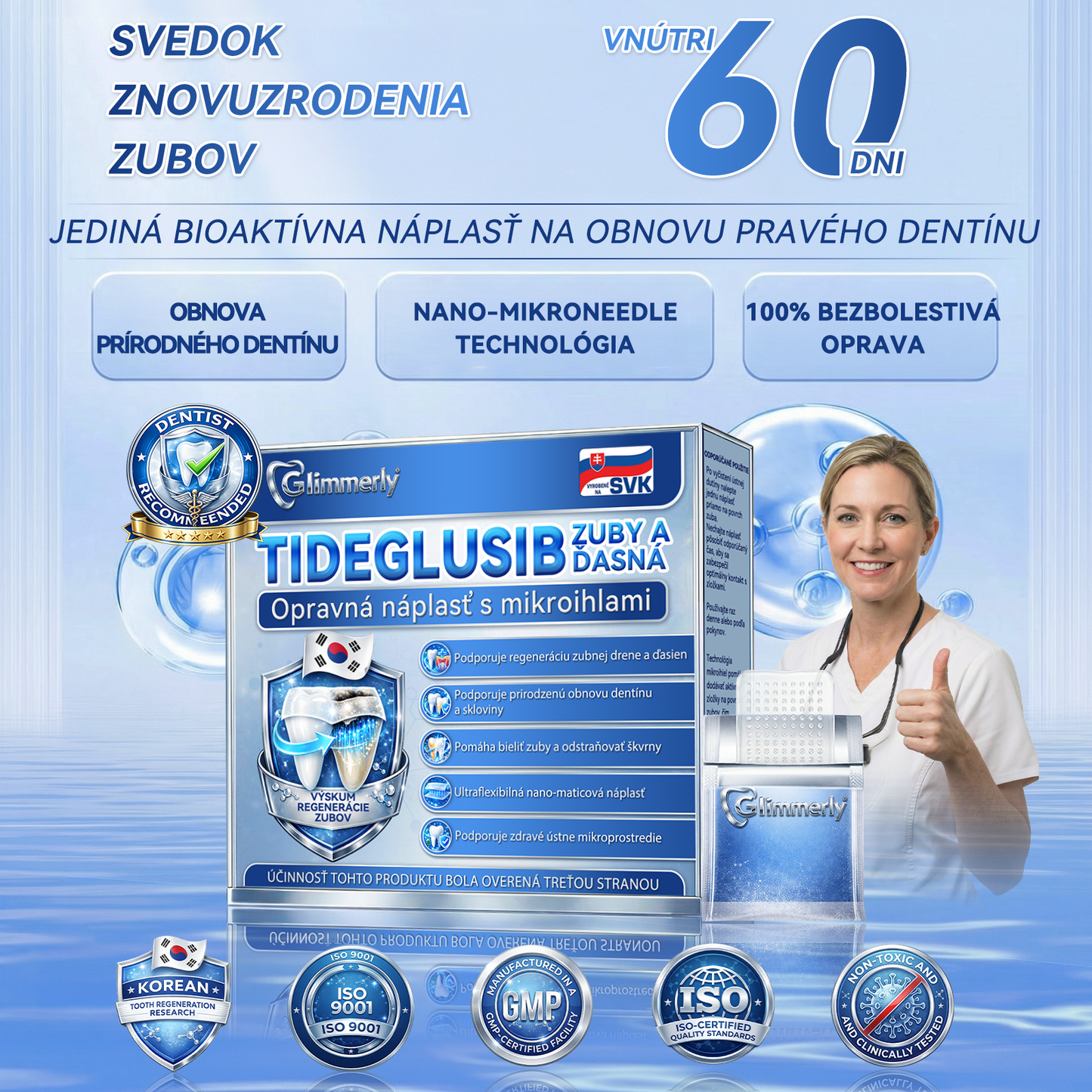 🦷 Glimmerly® TIDEGLUSIB ZUBY A ĎASNÁ Rýchlo rozpustné ústne pásiky Repair  | (🦷 Obnova skloviny a dentínu • Posilnenie ďasien • Odstránenie zubného kameňa a zápachu • Zastavenie citlivosti zubov) 3.0
