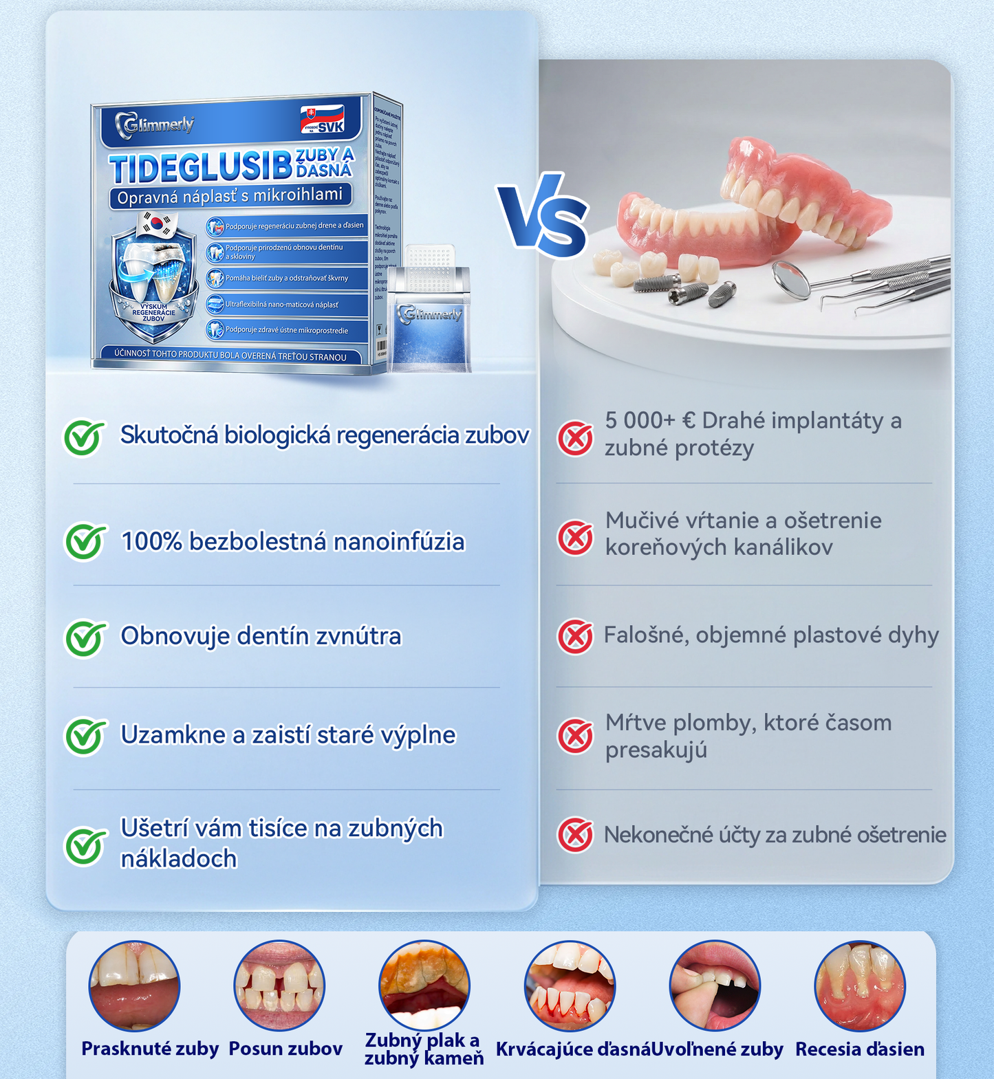 🦷 Glimmerly® TIDEGLUSIB ZUBY A ĎASNÁ Rýchlo rozpustné ústne pásiky Repair  | (🦷 Obnova skloviny a dentínu • Posilnenie ďasien • Odstránenie zubného kameňa a zápachu • Zastavenie citlivosti zubov) 3.0